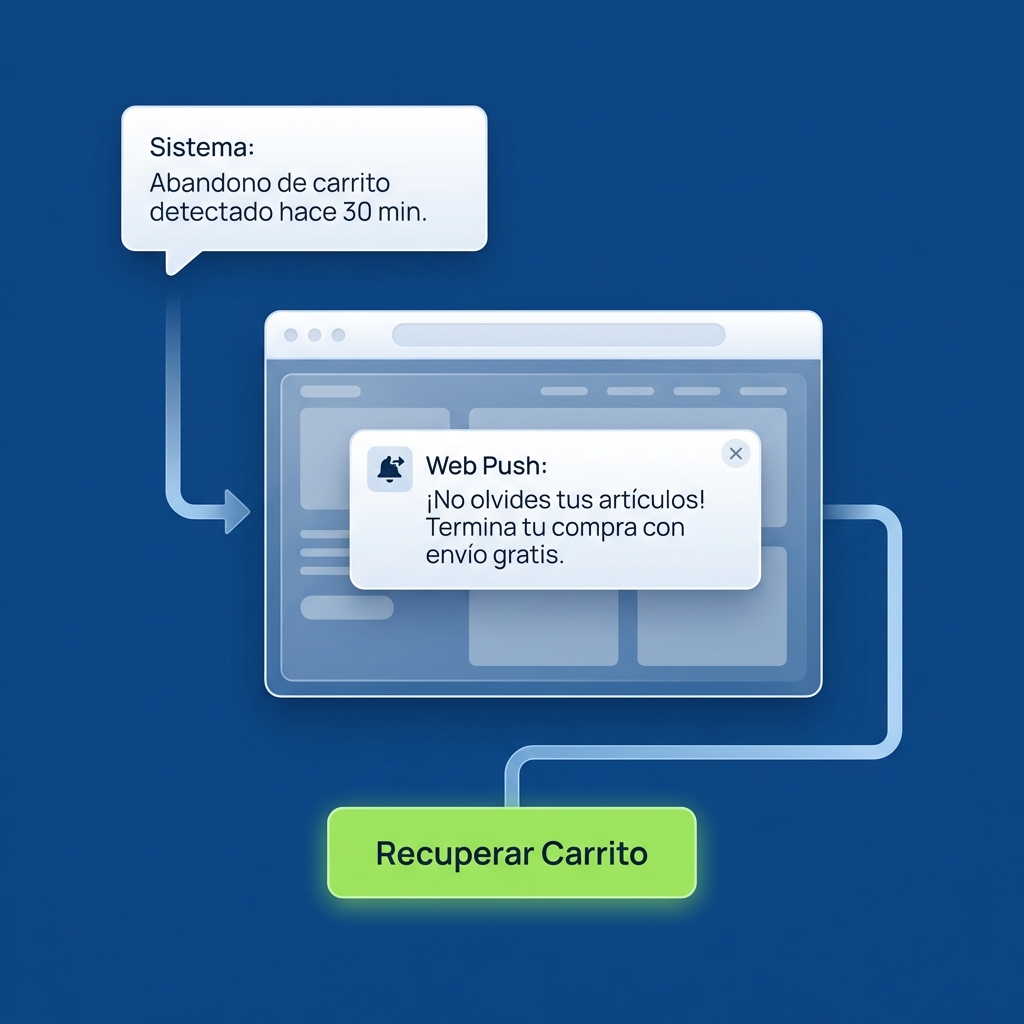 Consejo Rápido: Recupera carritos abandonados con un recordatorio Web Push programado