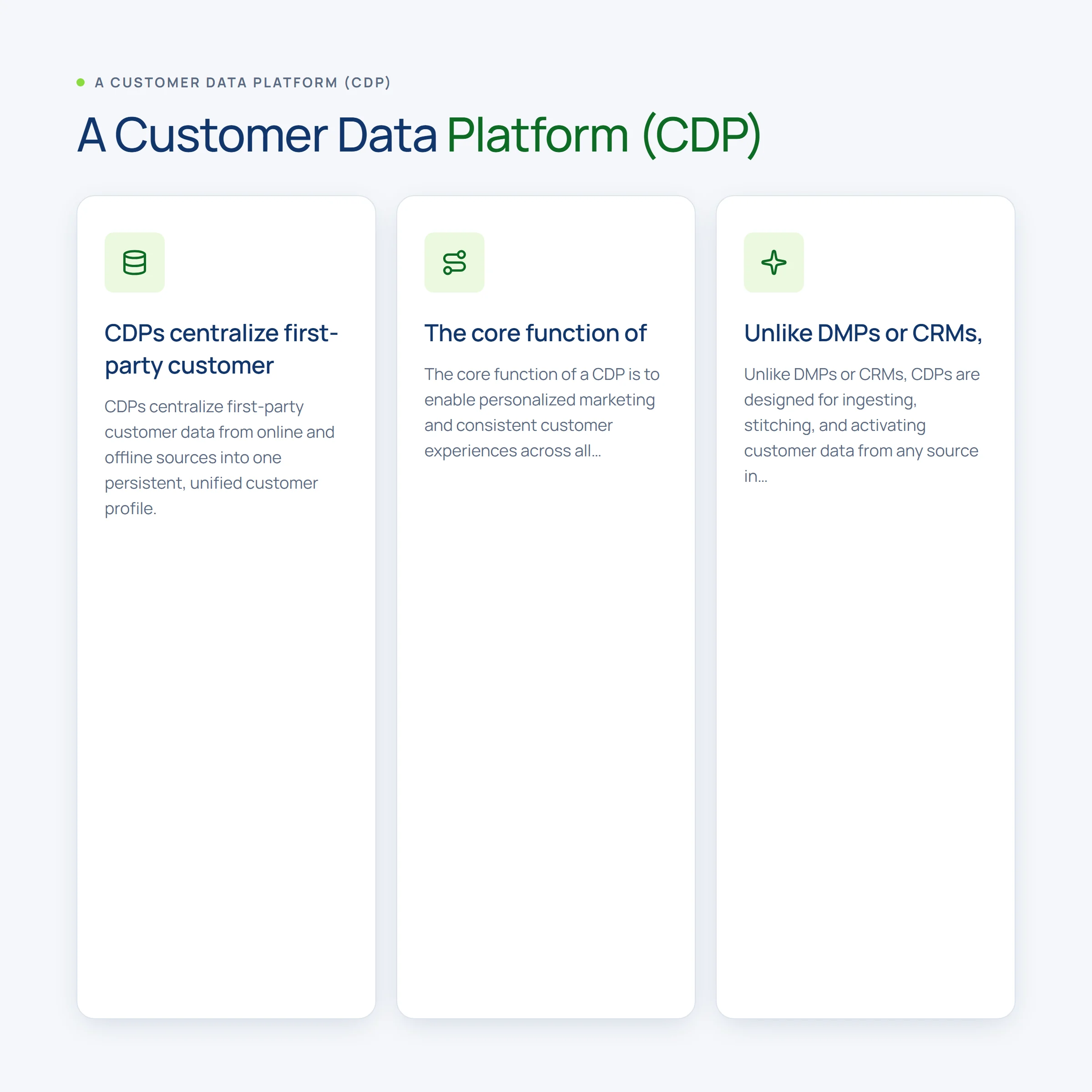 A Customer Data Platform (CDP)