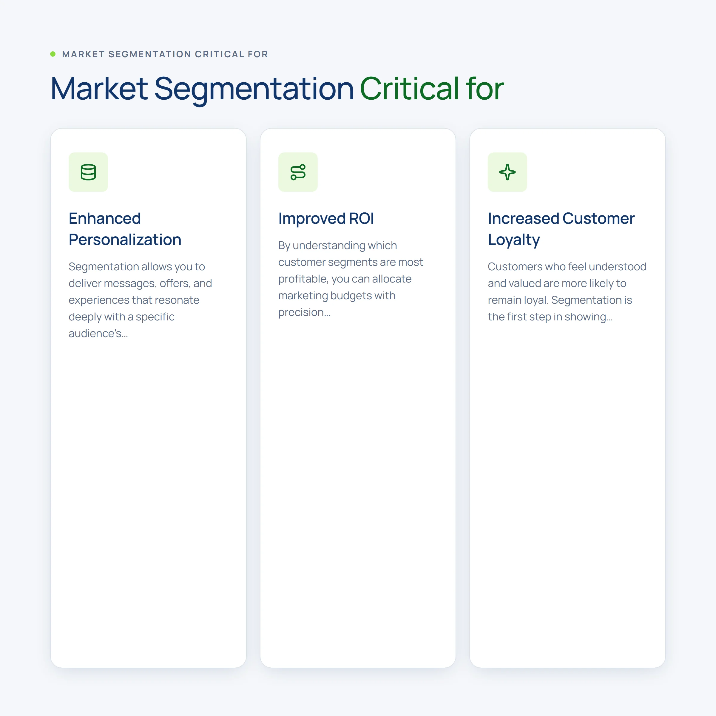 Market Segmentation Critical for