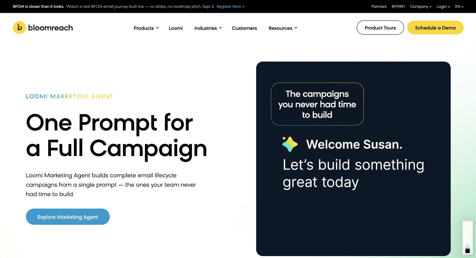 Homepage de Bloomreach