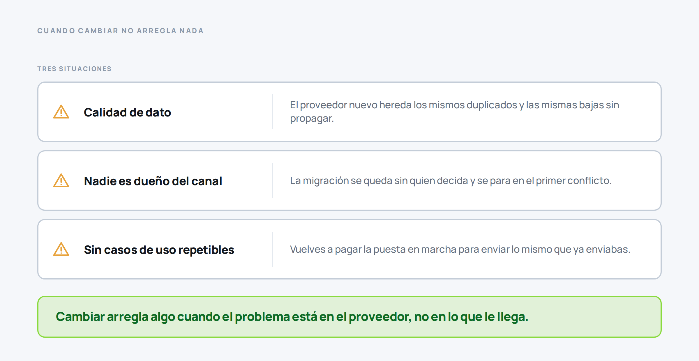 Tres situaciones en las que cambiar de plataforma de marketing automation no resuelve el problema, con la consecuencia de hacerlo igualmente.